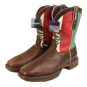 Durango Mens Brown Leather Rebel Mexico Flag Western Boots Size 13 W